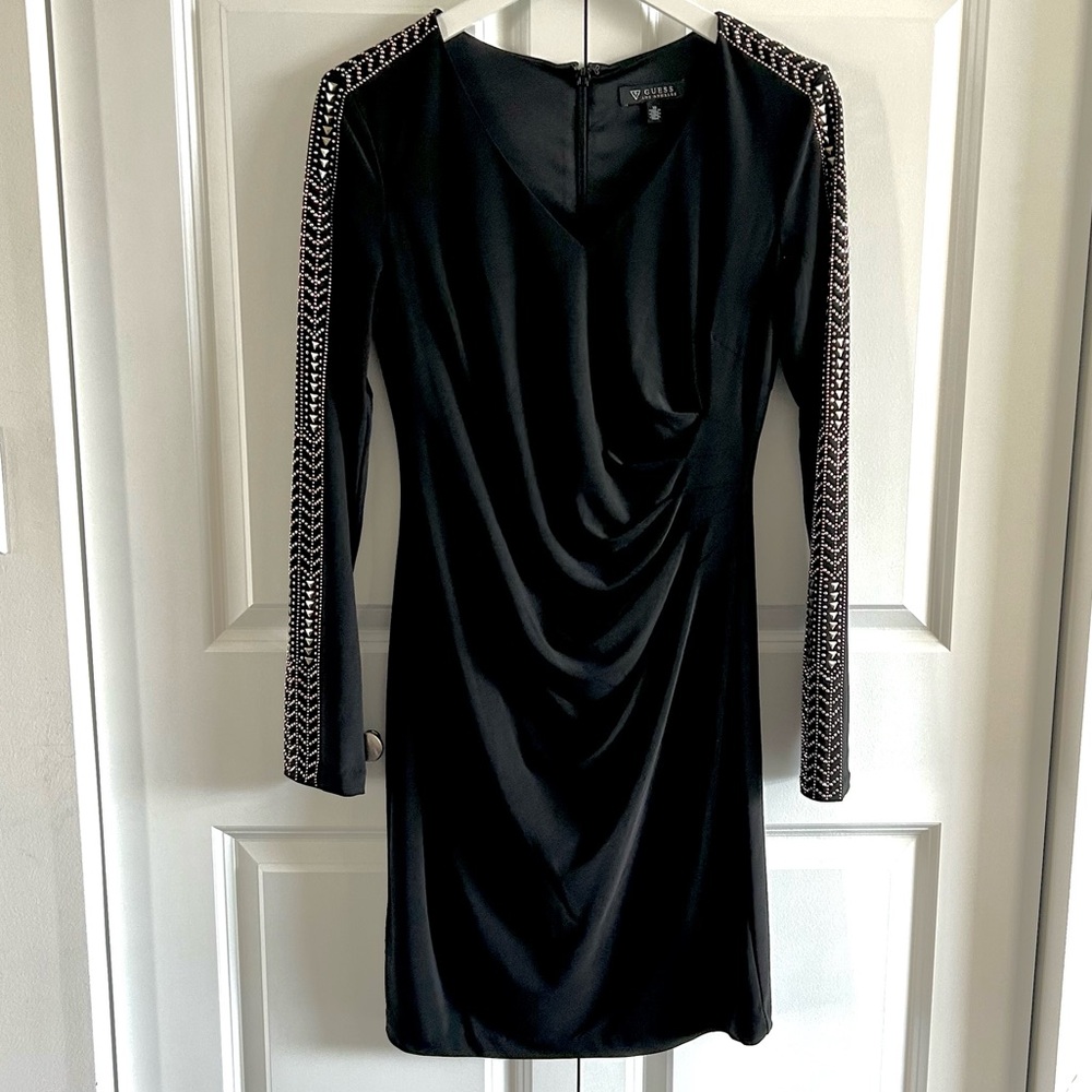 UEC Guess dress with sleeve detail! SO flattering on! Hides a belly well.